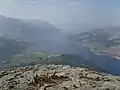 Blick vom Gipfel des Pap of Glencoe nach Westen