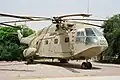 Ein Super Frelon Transporthubschrauber im IAF-Museum beim Militärflugplatz Chazerim