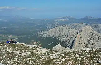 Blick vom Supramonte di Oliena Richtung Osten (Dorgali)