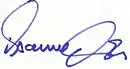 Unterschrift von Susanne Uhlen