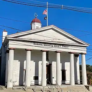 Sussex County Courthouse in Newton, gelistet im NRHP Nr. 79001523
