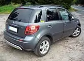 Heck des SX4 (mit angedeutetem Unterfahrschutz)