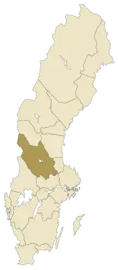 Lage von Dalarna in Schweden