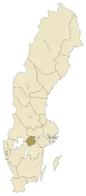 Lage von Närke in Schweden