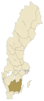 Lage von Småland in Schweden