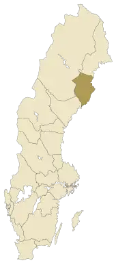 Lage von Västerbotten in Schweden