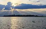 Aussicht auf Swijaschsk vom gegenüberliegenden Ufer