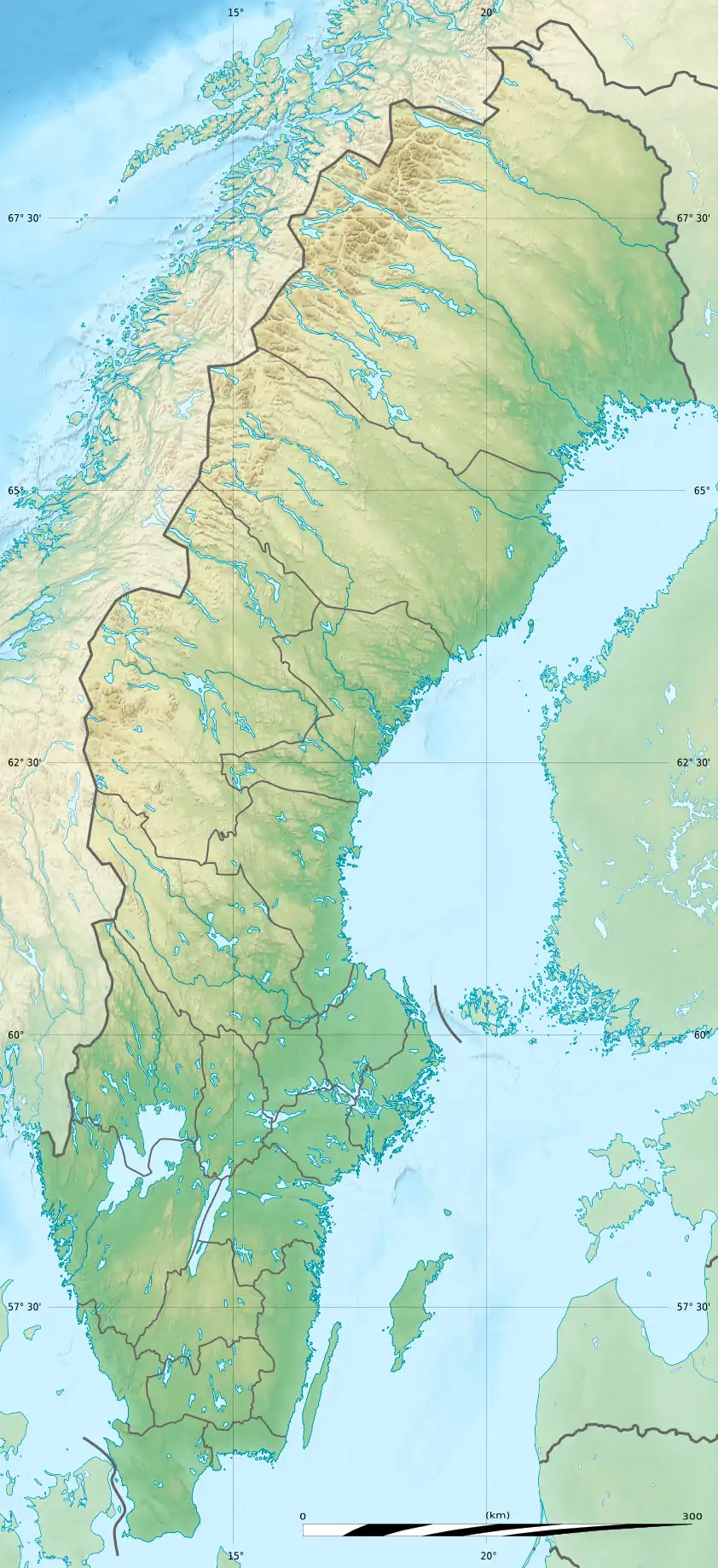 Lokalisierung von Östergötland in Schweden