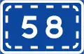 Nummernschild Richtung Riksvägen und Länsvägen