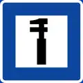 Schwedisches Verkehrszeichen für Pannenhilfe