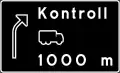 Vorwegweiser auf eine Kontrolle