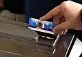MetroCard bei Anwendung im Magnetstreifenleser