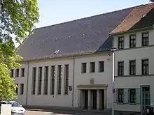 Neue Synagoge (1952) an der Ecke Hopfengasse