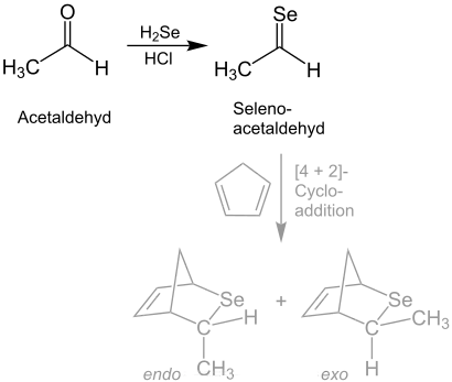 Synthese von Selenoacetaldehyd