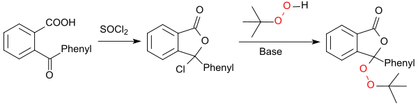 Synthese des Radikalinitiators von 3-tert-Butylperoxy-3-phenylphthalid