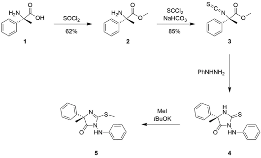 Darstellung von Fenamidon (5).