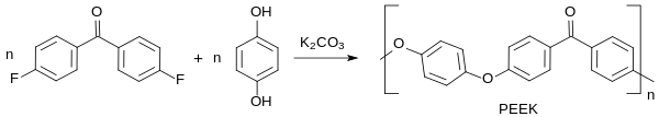 Synthese von Polyetheretherketon PEEK
