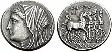 Tetradrachme aus Syrakus, 218 v. Chr.