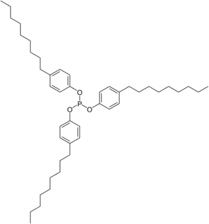 Strukturformel von Tris(nonylphenyl)phosphit