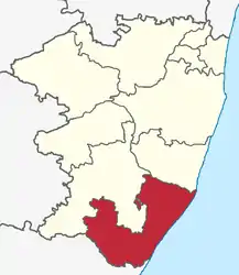 Lagekarte des Subdistrikts