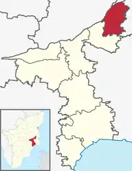 Lagekarte des Subdistrikts