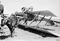 B.E.12 von Lieutenant Junor, RFC am 16. September 1917 von türkischen Fliegern bei der Hedschas-Bahn am Jarmuk zur Bruchlandung gebracht.