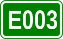 Zeichen der Europastraße 003