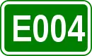 Zeichen der Europastraße 004