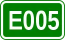 Zeichen der Europastraße 005