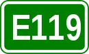 Zeichen der Europastraße 119