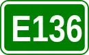 Zeichen der Europastraße 136