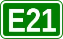 Zeichen der Europastraße 21