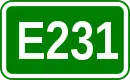 Zeichen der Europastraße 231