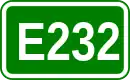 Zeichen der Europastraße 232