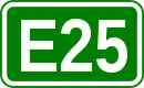 Zeichen der Europastraße 25