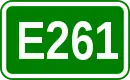 Zeichen der Europastraße 261