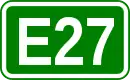 Zeichen der Europastraße 27