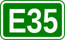 Zeichen der Europastraße 35