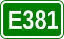 Zeichen der Europastraße 381