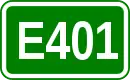 Zeichen der Europastraße 401