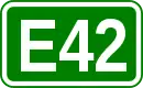 Zeichen der Europastraße 42