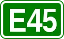 Zeichen der Europastraße 45