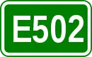 Zeichen der Europastraße 502