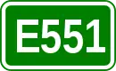 Zeichen der Europastraße 551