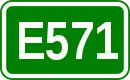 Zeichen der Europastraße 571
