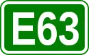 Zeichen der Europastraße 63