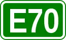 Zeichen der Europastraße 70