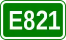 Zeichen der Europastraße 821