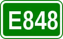 Zeichen der Europastraße 848
