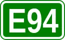 Zeichen der Europastraße 94